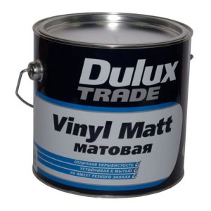 Краска в/э, Дюлакс Винил Мат Бв, Dulux Vinyl Matt Trade Bw матовая