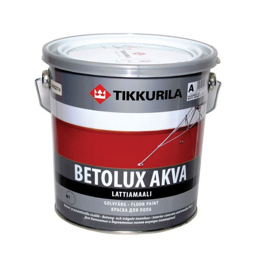 Краска для пола полиуретано-акрилатная Тиккурила Бетолюкс Аква База А, Tikkurila Betolux Akva A