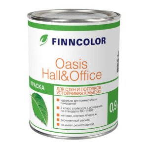 Краска Finncolor Oasis HallOffice для стен и потолков База А, Финнколор